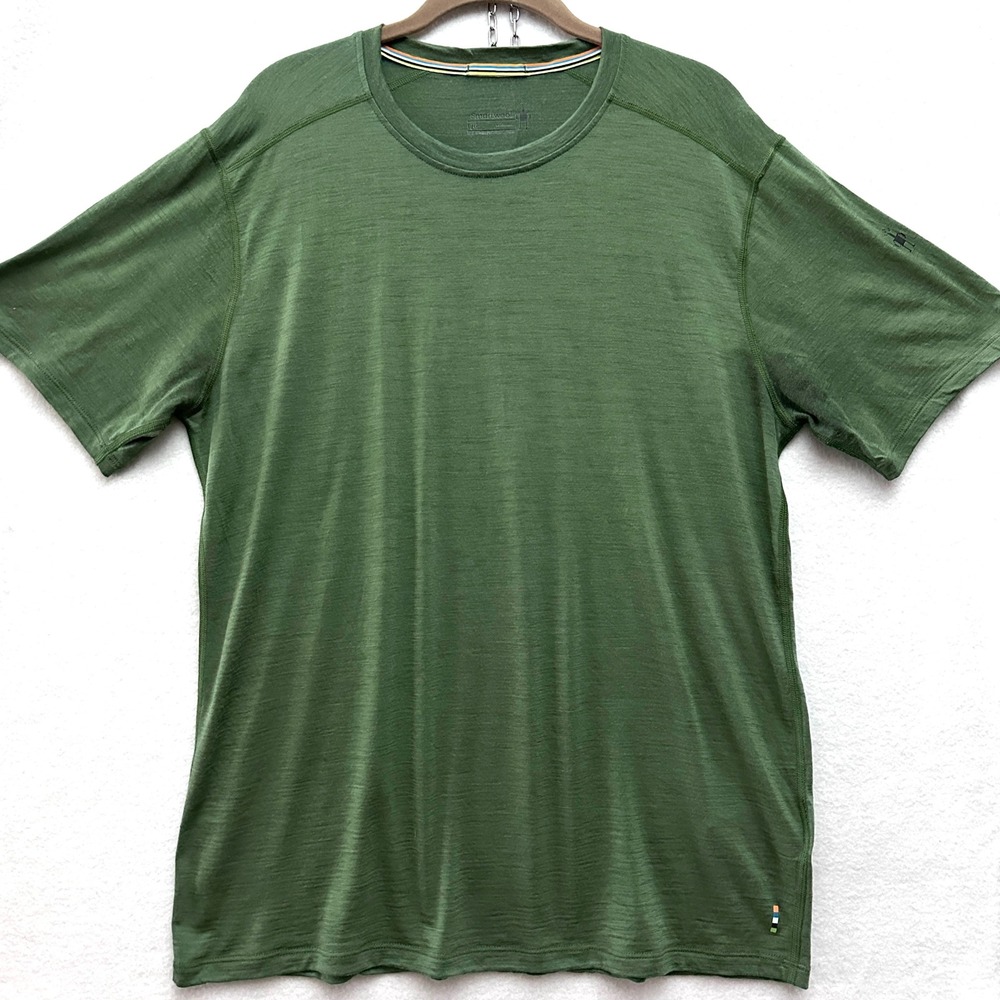 Smartwool L Mens Base Layer Merino Short Sleeve Tee Green Large